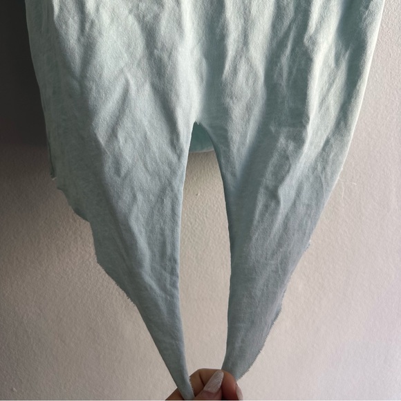 Vintage American Apparel So Cal Graphic Short Sleeve Tie Back Crop Tee Turquoise - Picture 8 of 10